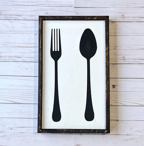 Spoon and Fork Kitchen Sign