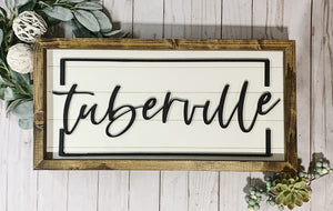 Custom Last Name Sign with Faux Shiplap